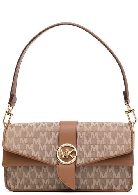 michael kors greenwich braun|Michael Kors Greenwich Medium Convertible Shoulder.